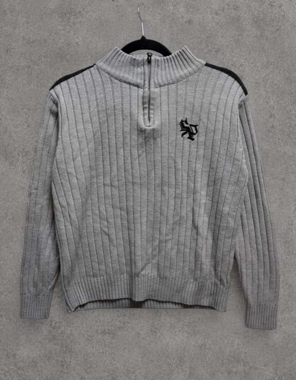 Southpole Authentic Collection Ribbed Quarter Zip Pullover Sweater